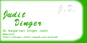 judit dinger business card